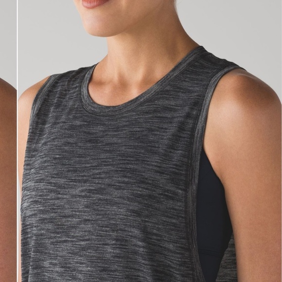 Lululemon Cardio Squad Tank II Heathered Black 6 - Picture 3 of 16